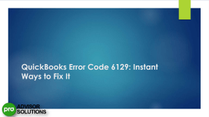 Solving QuickBooks Error Code 6129  A Comprehensive Guide