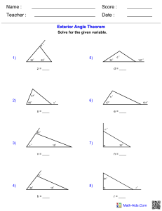 triangle exterior angle theorem