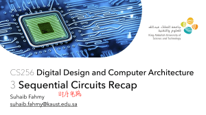 Sequential Circuits Recap: Digital Design Presentation