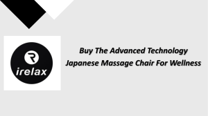 Buy The Advanced Technology Japanese Massage Chair For Wellness