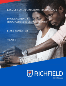 PROGRAMMING 511 STUDY GUIDE (PYTHON) (1)