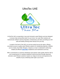 UltraTec UAE - Water Filter