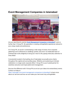 Event Management Companies in Islamabad