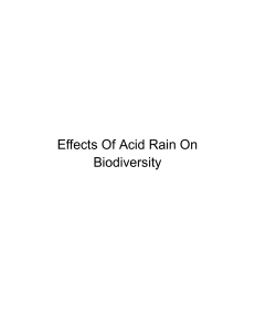 Effect of acid rain on biodiversity A075