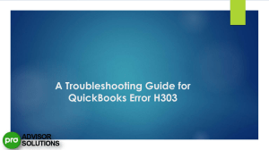 Step-by-Step Fix for QuickBooks Desktop Error H303