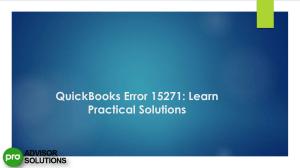 Expert Tips for Dealing with QuickBooks Update Error 15271