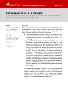 Edificaciones en el área rural (superficie)