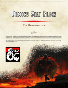 Demons Stat Block v1.1