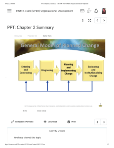 PPT  Chapter 2 Summary - HUMR-1003 (OPEN) Organizational Development