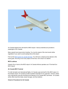 Compelet Guide On Air Canada At MCO airport