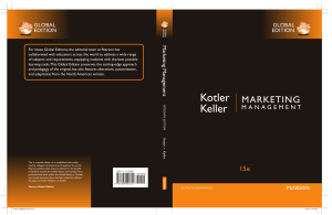 Kotler and Keller Marketing Management 15ed