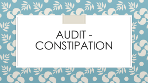 Audit - Constipation