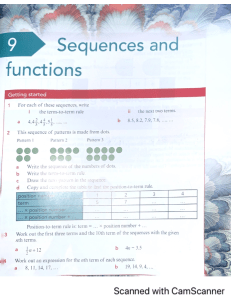 ch 9 sequences and functions
