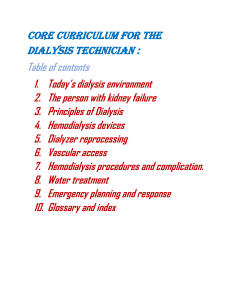 Core curriculum for the Dialysis Technician (1)