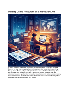 Utilizing Online Resources as a Homework Aid