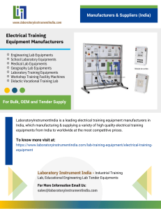 Electrical Training Equipment Manufacturers