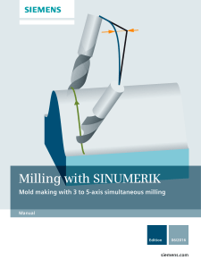 Milling with SINUMERIK
