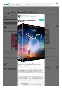 The Frequency Of Abundance PDF Ebook