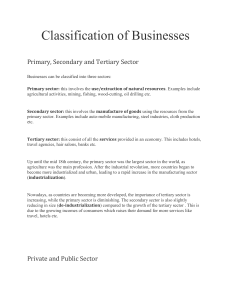 Classification of business