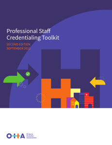 Professional Staff Credentialing Toolkit, 2021