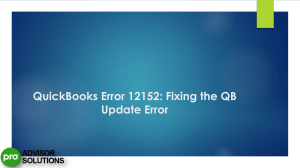 A Quick Guide To Resolve QuickBooks Update Error 12152