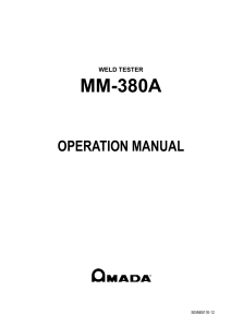 Manual Amada Miyachi mm-380A