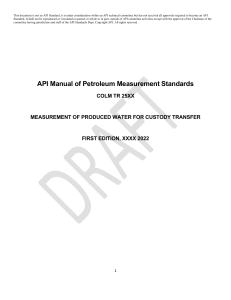 API COLM TR 25XX Produced Water Quantity Measurement ballot draft