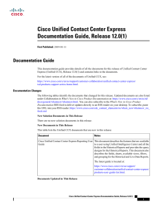 Cisco Unified CCX 12.0(1) Documentation Guide