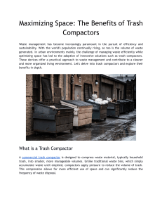 Maximizing Space  The Benefits of Trash Compactors