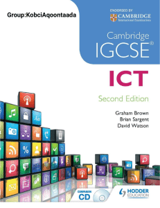 Cambridge IGCSE ICT 2nd