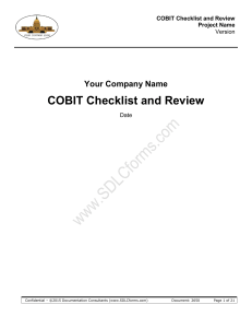 COBIT Checklist and Review