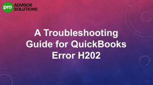 Best Methods To Deal With QuickBooks Error H202