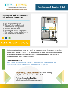 Measurement And Instrumentation Lab Equipment Manufacturers