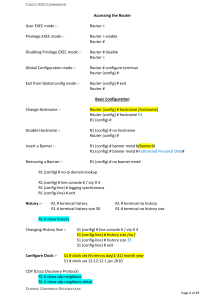 Cisco IOS Commands Cheat Sheet