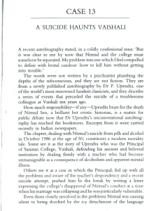 Suicide Haunts Vaishali