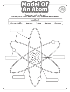 Atom Model Worksheets