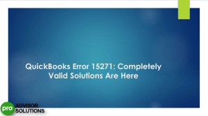 A Quick Guide To Fix QuickBooks Desktop Update Error 15271