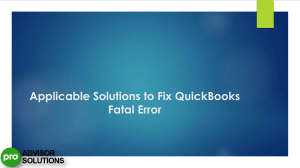 Simple Guide To QuickBooks Desktop Fatal Error