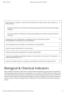 Biological & Chemical Indicators   STERIS