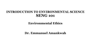 Environmental Ethics - L8