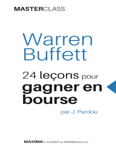[Warren Buffett] Leçons pour gagner