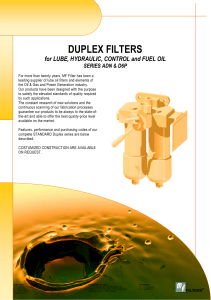 duplex filters lube-fuel oil