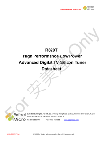 R820T High Performance Low Power Advanced Digital TV Tuner rafael Micro