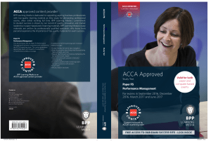 BPP ACCA F5 Textbook 2016-2017