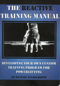 1990 - Mike Tuscherer - Reactive Training Manual