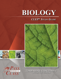 PassYourClass Study Guides - CLEP Biology Test Study Guide-Pass Your Class Study Guides (2017)