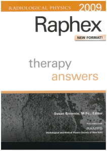 Raphex 2009 Answers Therapy