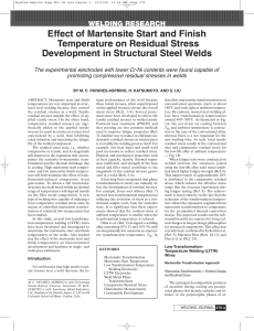 논문 Effect of Martensite Start and Finish