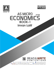 Micro Economics AS Level Notes Book Arti