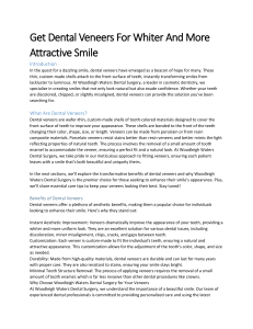 Get Dental Veneers For Whiter And More Attractive Smile